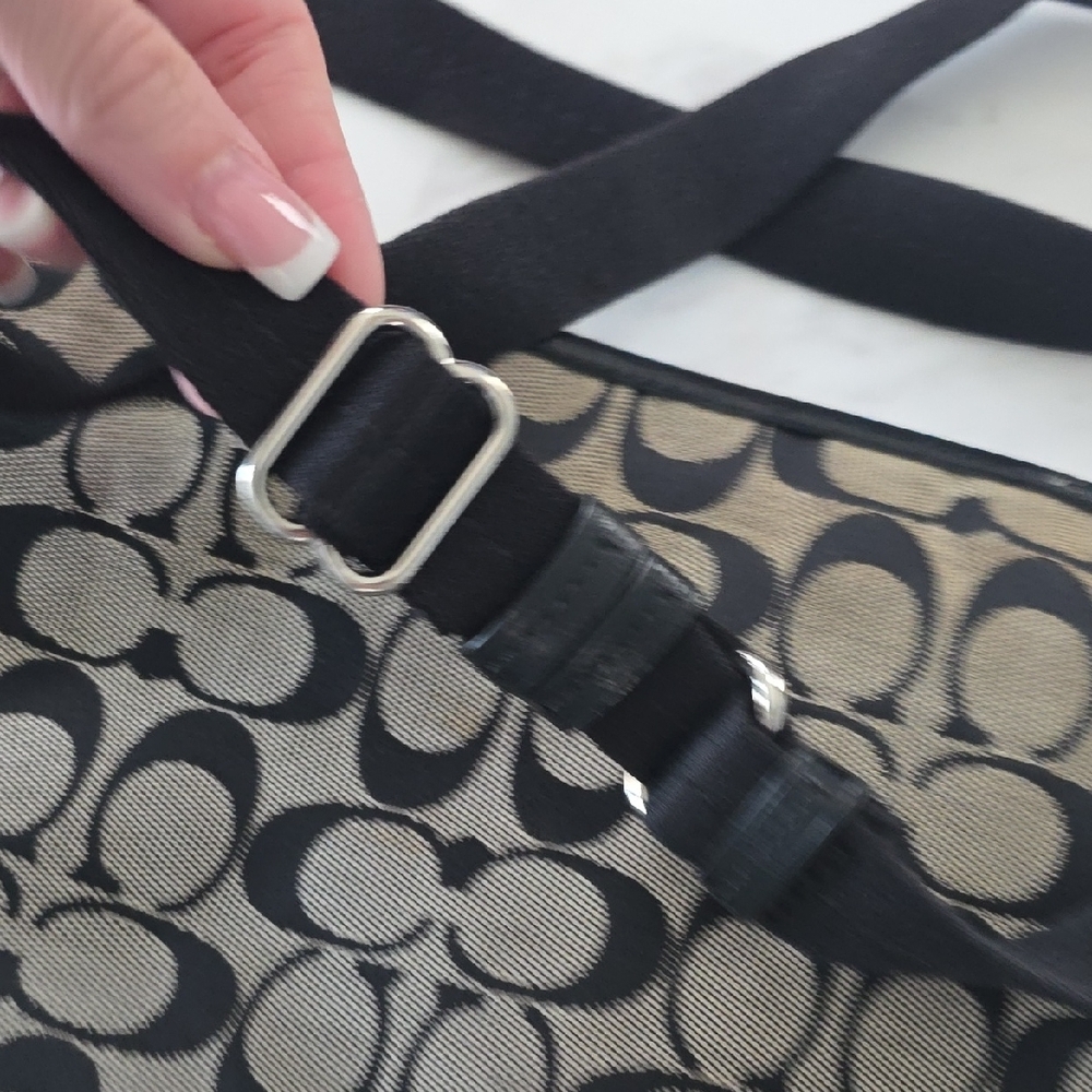 Coach Black and Cream Patterned Crossbody Bag - Picture 9 of 10
